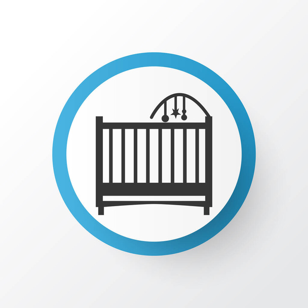 Crib pictogram symbool. Premium kwaliteit geïsoleerd kinderbedje in trendy stijl. - Foto, afbeelding