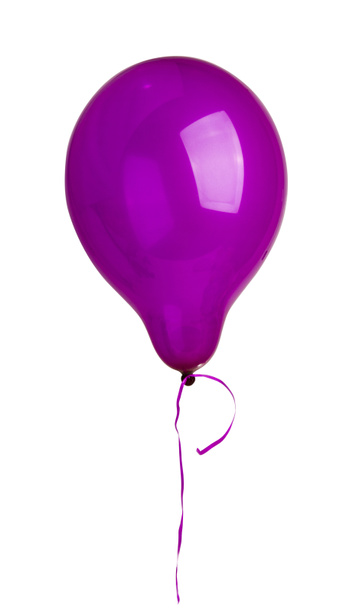 ヘリウム色の気球は白地に隔離され - 写真・画像