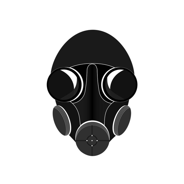 gas mask icon, symbol on a white background - Vektör, Görsel