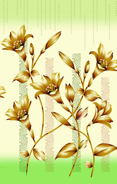 floral flower border design background - Photo, Image