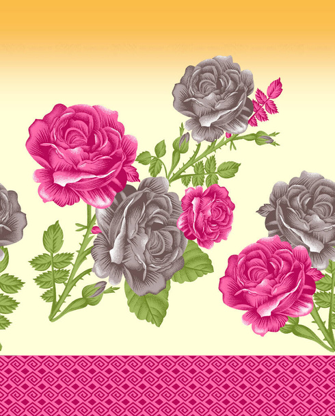 tessile indiano floreale bordo disegno sfondo
 - Foto, immagini