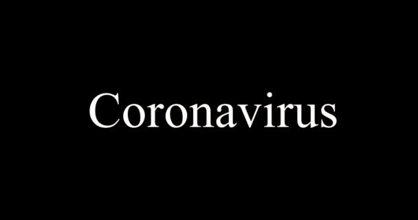 Koronavirový nápis se světelnými efekty. - Záběry, video