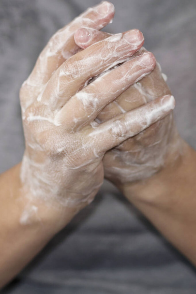 deep hand washing for disease prevention - Фото, изображение