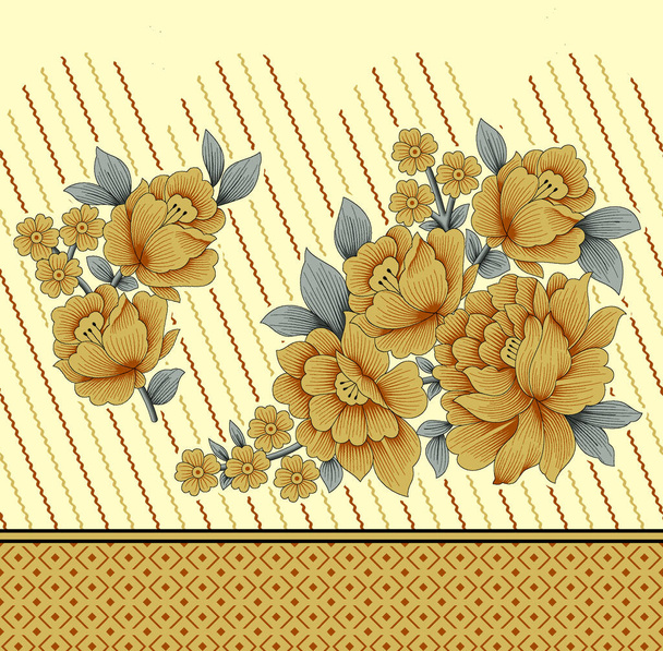 textile indien floral bordure design fond
 - Photo, image