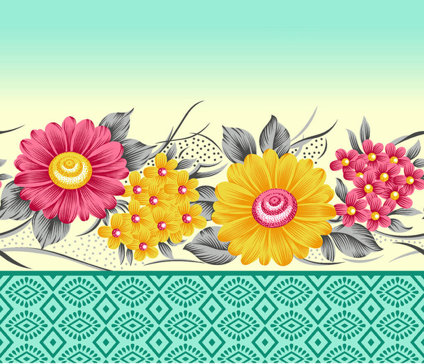fleur florale sans couture bordure design
 - Photo, image