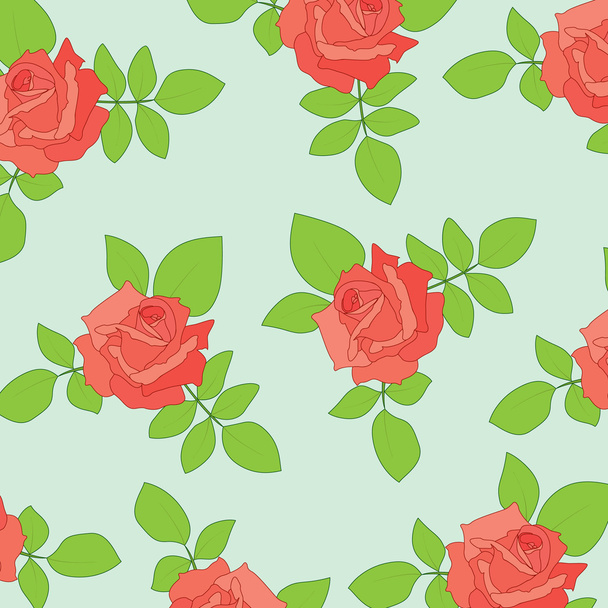 Nice seamless with roses - Vector, Image