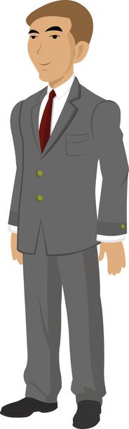 Illustration vectorielle d'un jeune homme en costume - Vecteur, image