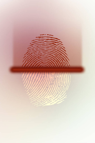 fingerprint during scanning in detail - Zdjęcie, obraz