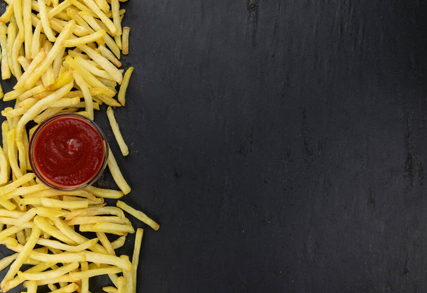 Portion of fresh made French Fries (close-up shot; selective focus) - Фото, зображення
