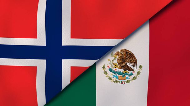 Norveç ve Meksika 'nın iki eyaleti. Kaliteli bir iş geçmişi. 3d illüstrasyon - Fotoğraf, Görsel