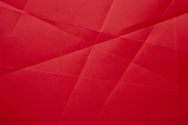 Czerwony pognieciony papier tekstury jako tło. Skopiuj tekst miejsca - Zdjęcie, obraz