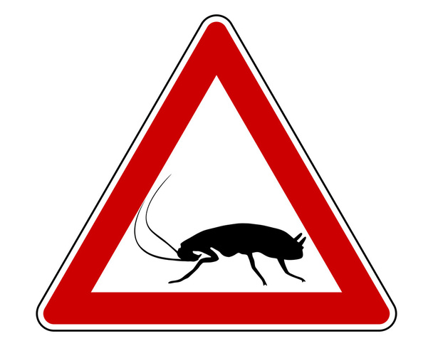 Hamam böceği uyarı işareti - Fotoğraf, Görsel