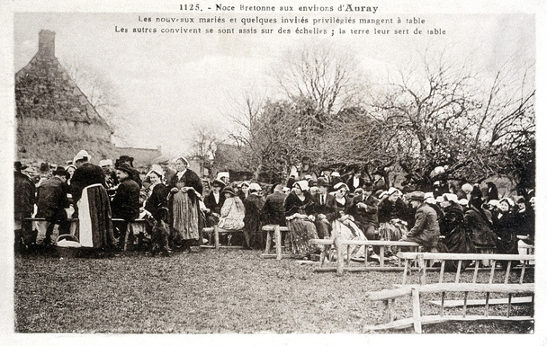 старая открытка о свадьбе в Бретани
 - Фото, изображение