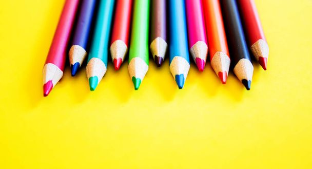 color pencils in color. selective focus - Photo, Image
