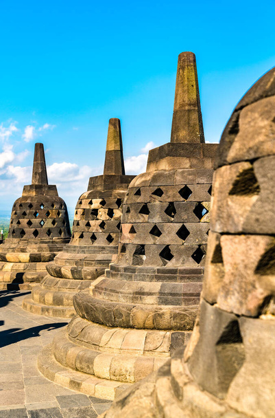 Orta Cava 'daki Borobudur Tapınağı, Endonezya - Fotoğraf, Görsel