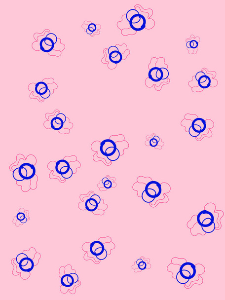 Абстрактний блідо-рожевий фон зі стилізованими квітами
. - Фото, зображення