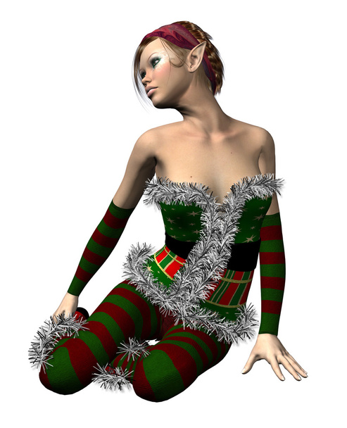 Elf Santa ayudante
 - Foto, imagen