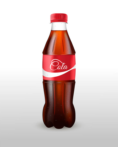 Δροσιστικό cola Απομονωμένο σε λευκό φόντο. - Διάνυσμα, εικόνα