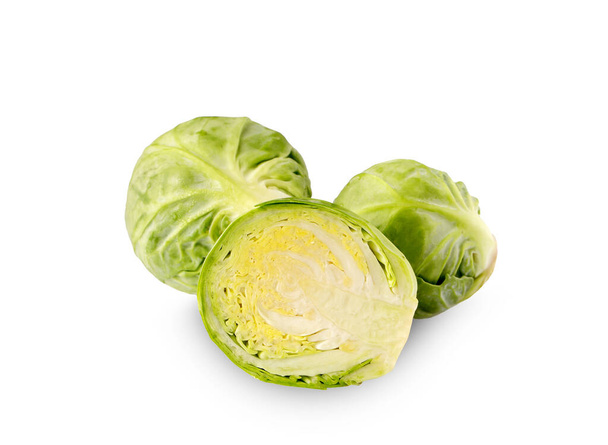 Brussels sprouts on white background - Photo, Image