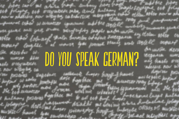 異なる言葉と質問の背景ドイツ語を話しますか? - 写真・画像