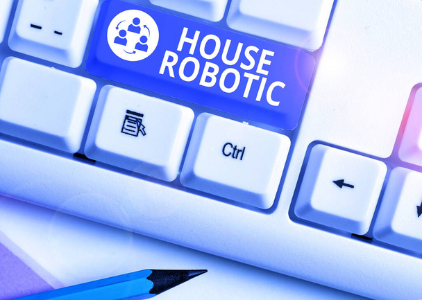 Текстовый текст "House Robotic". Бизнес-концепция программируемых машин, выполняющих домашнюю работу
. - Фото, изображение