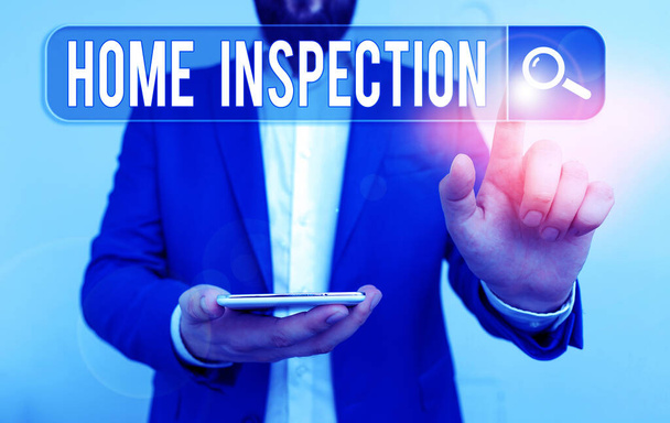 Text sign showing Home Inspection. Conceptual photo noninvasive examination of the condition of a home. - Photo, Image