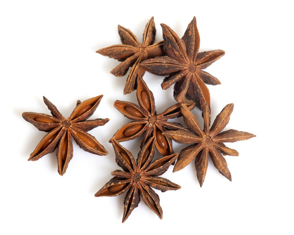 star anise in front of white background - Photo, Image
