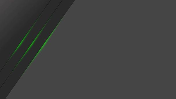 Абстрактный фон - графические ленты с зелеными линиями теней - пустое место для текста - 3D иллюстрация
 - Фото, изображение
