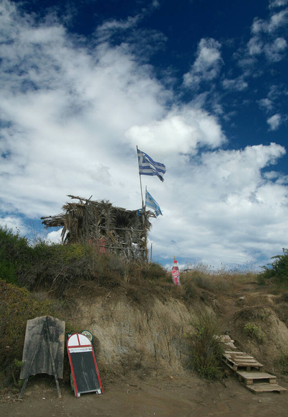 ザキントスの砂浜、ザキントス、イオニア海のギリシャの島、ペロポネソス島の西、イオニア諸島の3番目に大きい - 写真・画像