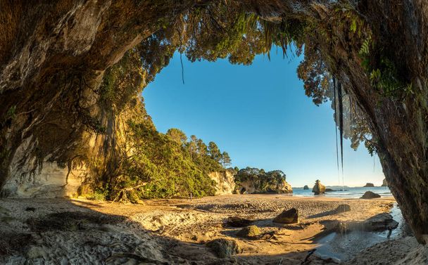 Cathedral cove from different angle of view panorama - Photo, Image