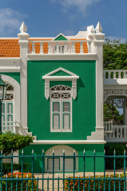 Colorful Exterior of Government Buildings in Downtown Oranjestad in Aruba - Photo, Image