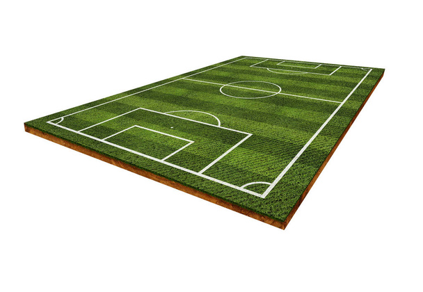 Fußballfeld-Konzept, Fußballfeld-Hintergrund. - Foto, Bild