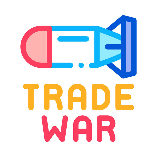 comércio guerra ícone vetor esboço ilustração
 - Vetor, Imagem
