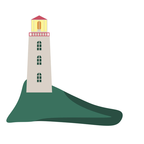 Вектор маяка изолированная простая иллюстрация
 - Вектор,изображение