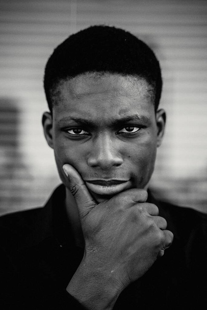 portrait of young handsome african american man  - 写真・画像