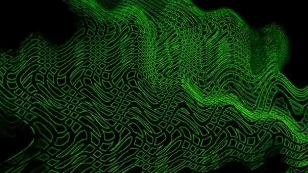 Les cellules courbes d'abstraction vertes sur un fond noir sont une excellente vidéo. Ce clip vidéo 1920x1080 (HD) peut être utilisé comme arrière-plan dans n'importe quel projet. Ces images seront superbes dans votre prochain montage, projet ou film
.  - Séquence, vidéo
