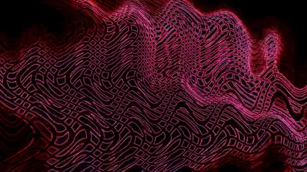 Red-pink abstraction of crooked cells on a black background stock video is a great video. This 1920x1080 (HD) video clip can be used as background in any project. This footage will look great in your next edit, project, or movie. - Footage, Video