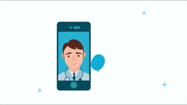 smartphone met arts en stop covid19 - Video
