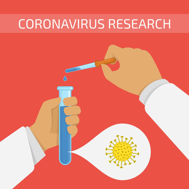 Corona virus research. - Vector, Image