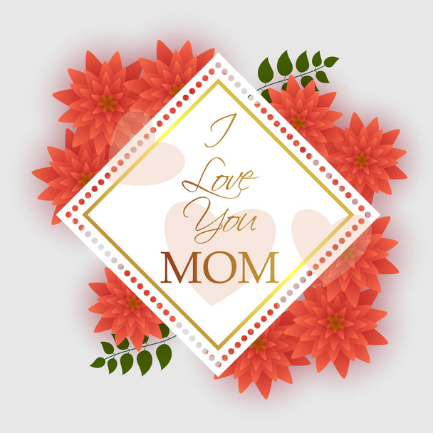 Illustration of floral greetings card design for Happy Mothers Day celebration - Vektor, kép
