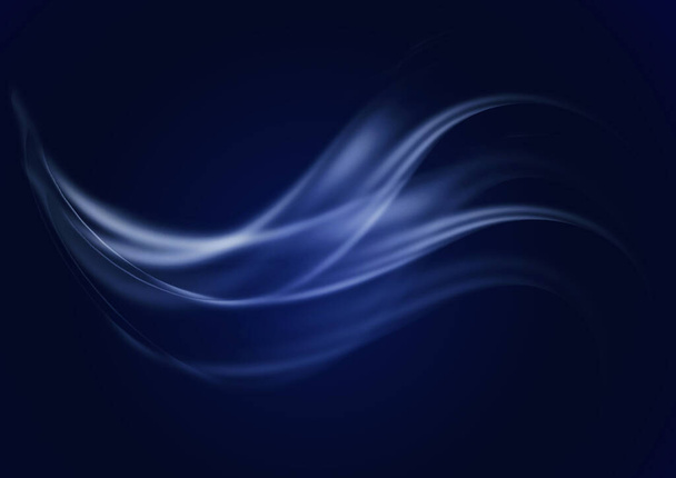 Αφηρημένο σκούρο μπλε φόντο με την τρέχουσα κοίλο μπλε και μπλε κύμα - Φωτογραφία, εικόνα