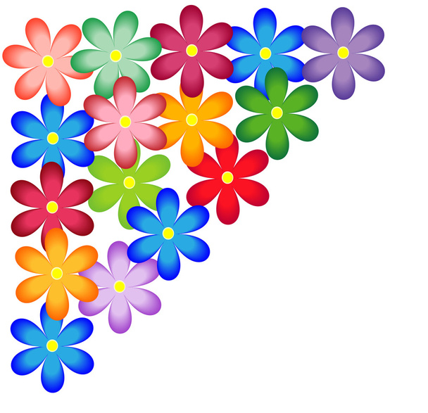 bright background with flowers for a design - ベクター画像