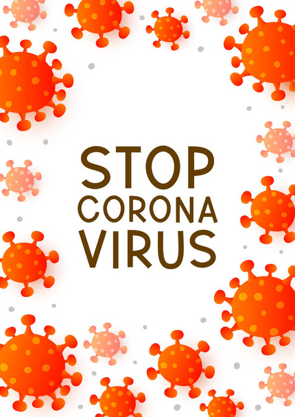 Coronavirus rojo aislado sobre fondo blanco - concepto de pandemia de covid-19
 - Vector, imagen