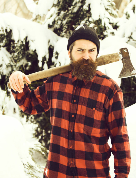 Handsome man or lumberjack - Foto, imagen