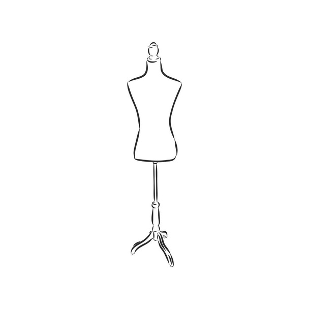 illustration of isolated a mannequin on white background - Vector, Image