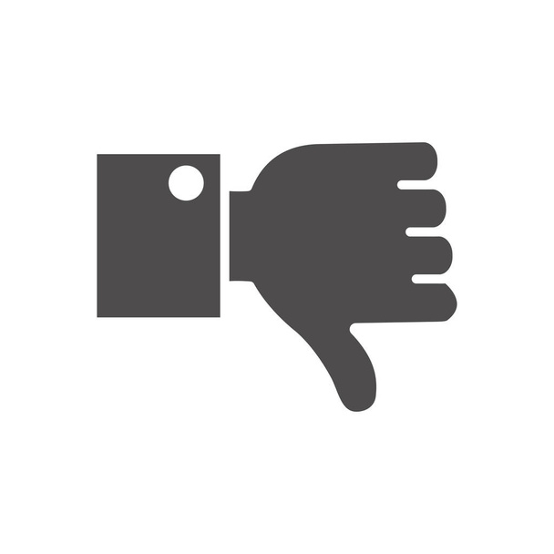 mano con el pulgar hacia abajo icono, estilo de silueta
 - Vector, imagen