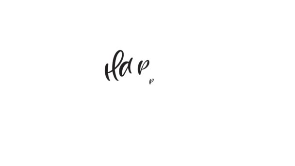 Frohe Ostern Kalligraphie Animation Grußkarte mit zwei Zweigen Blätter Rahmen. Christlicher Text über die Auferstehung Jesu Christi. Full-HD-Videoaufnahmen - Filmmaterial, Video