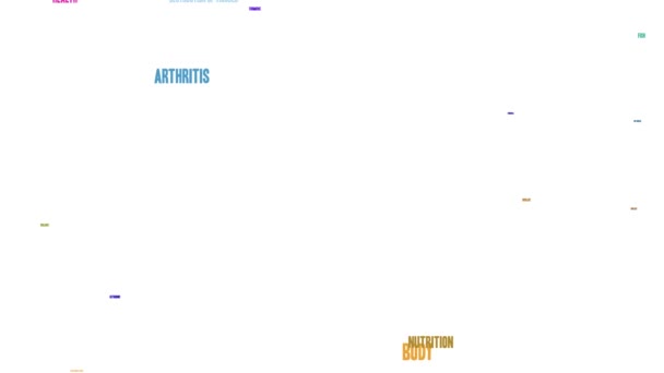 Entzündung animierte Wortwolke auf weißem Hintergrund. - Filmmaterial, Video