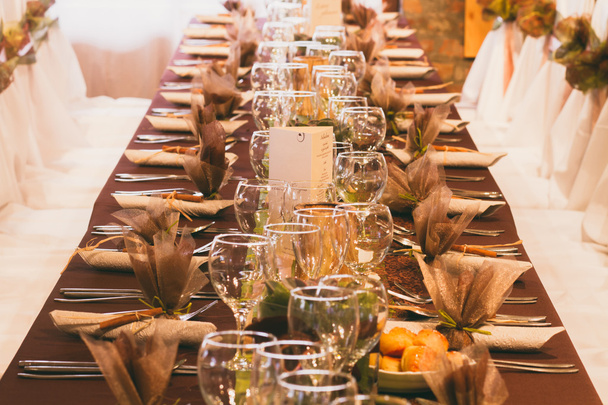 Table set for a wedding dinner - Foto, Imagen