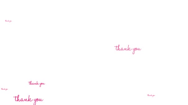 Thank You animated word cloud on a white background. - Footage, Video